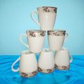 cups for tea pack of 6, Cups for Tea, Cusp 6 Pcs Set, Cup, Cups, Mugs, Mugs for Coffee, Tea Set, Tea Cup, Tea Cups Set of 6, Ceramic Mug, Ceramic Cups | Stylish Cups and Mugs for Coffee & Tea | Durable Ceramic Cup Set for Home, Kitchen & Gifting (200ml). 