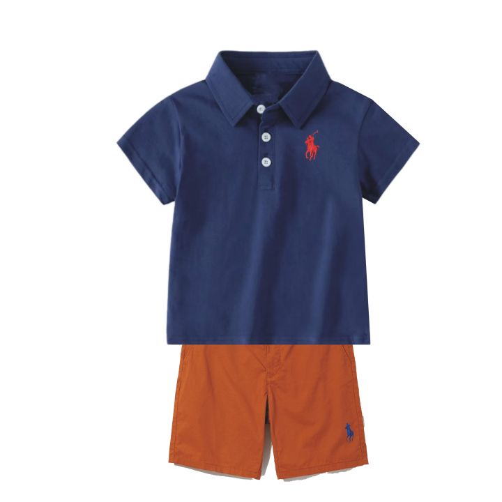 Kids Boys Short Sleeve T-Shirt Short Sets Toddler Summer Cotton