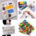 Multi layer Transparent Plastic Removable Grid Painting Brush Art Craft Stationary Accessories Case Box Organiser. 