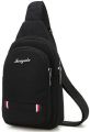 Men's Shoulder Bag Cross Body Chest Bags Double Layer Zipper Bag. 