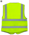 SAFETY REFLECTIVE VEST WITH ZIP AND ID POCKET. 