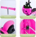 Kick Scooter for Kids with Folding Seat, Mini Kick Scooter Aluminum Folding Scooters with LED Light Up Wheels, Adjustable Height for Kids. 