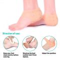 Silicone Heel Pads Anti Crack Heel Protector Silicone Gel Heel Pads for Pain Relief Soft Heel Cups Elastic Durable Heel Guard for Men and Women 1 Pair. 