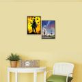 Anime Picture Frame Naruto For Manga Cartoon Fans Wall Art Digital Printed (Pack of 2). 