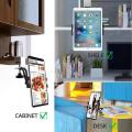 Universal Kitchen Under Cabinet Phone Tablet Holder for 4.7-13 inch Tablets Smartphone Metal Clamp Stand for iPad Air Pro iPhone. 