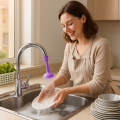 2 in 1 Silicone Kitchen Shower Splash Faucet Water-saving Filter Shower Water Rotating Spray Regulator Tap Water Filter Valve for Kitchen Bathroom Accessories. 