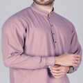 Wash&Wear Gents Kameez Shalwar Suit For Men Unstitched Light Purple Color. 