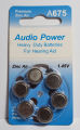 Audio Power Hearing Aid Battery / Heavy Duty Hearing Aids Batteries Size # A675. 