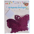 Pack of 12 Single-Color Butterfly Wall Decorations. 