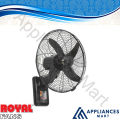 Royal Fans Wall/Bracket Fan - Elegant Pg Model 18" - Copper Winding - Black. 