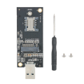 USB3.0 to NGFF Key B 3G4G WWAN Module Network Card Multifunction Test Adapter Board with SIM Slot Module. 