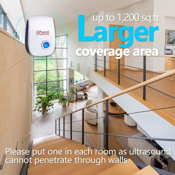 High Quality High Power Ultrasonic Repeller High Power Repeller Power Saver Fly Trap US Plug Effectively Repels Rodents Deworming Device Home
