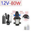 Dc 12v 24v Water High Pressure Diaphragm Self Priming Pump 60w 80w 100w With Eu Power Supply 6a 5a 18mm 1/2 Thread. 