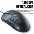 USB Optical Wired Mouse – 3D Anti-Slip 1200DPI Roller Mouse for Laptop, PC, Desktop – Home & Office Use – Blendzii Outleex®. 