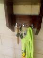Wood plus polish keychain & dress & cloth hanger. 