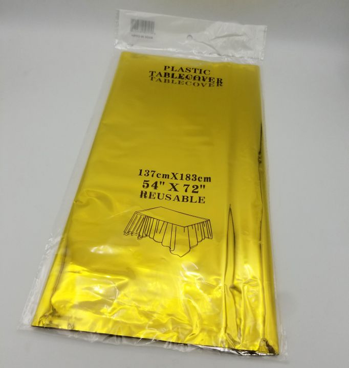 GOLDEN THEME SHINNY TABLE COVER ( 54 INCH X 72 INCH )