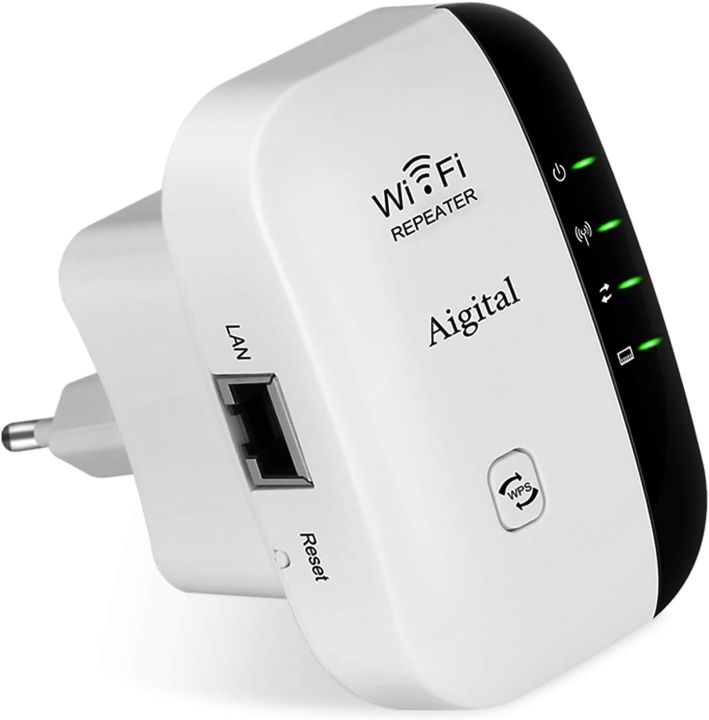 Aigital WiFi Extender, WiFi Booster/WiFi Range Extender-300Mbps/2.4GHz WiFi Extender Booster with Ethernet Port, Covers up to 1500Sq. st&20 Devices, Long Range Wireless Internet Router, WPS-Easy Setup