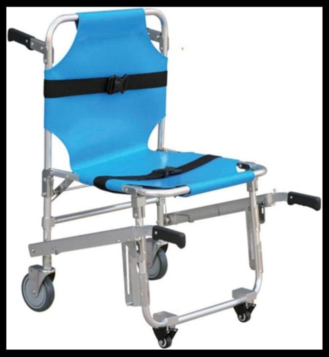 Folding Telescopic Stair Chair, Emergency Rescue Elevator Ambulance Firefighter Evacuation Medical Lift Stair Chair with Quick Release Buckles