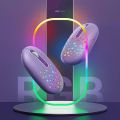Jelly Comb Wireless Mouse Rechargeable Ergonomic USB Mouse Slim Cordless Mice for Laptop PC Purple Pink Mouse for Computer. 