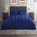 Beddy's Studio Hotel Collection Sateen Stripe Bed Sheets | Egyptian Cotton Blue Color Single & King Size Fancy Bedsheet Set With Pillow Cases. 