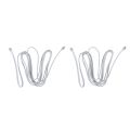 XHHDQES 2X 6P6C RJ11 Telephone Extension Fax Cable Line 9.8Ft Length White. 
