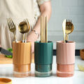 Ceramic Utensils Holder - Bottom Drain Hole Self Draining Ceramic Chopsticks Holder, Ceramic Tableware Drain Rack Storage Tube, Solid Color Cutlery Drainer For Spoon Chopsticks Fork, Cutlery Holder. 
