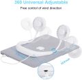 TIK TOK Portable Neck Fan Hand Free Personal ReChargeable USB Hanging Neck Fan Mini Wearable Fan for Travel Reading Sports Indoor and Outdoor Blue. 