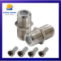 2 Pcs Coaxial Cable Jointer TV Cable Joint Connector Extension with RG6 Connecters High Quality. 