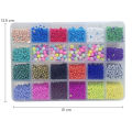 Creative Sting Multicolor Beads Jewelry Activity Set With Earing Stopper and Necklace Accessories. 