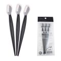 3pcs/set Eyebrow Trimmer Facial Hair Remover Women Eyebrow Razor Safety Shaper With Cap Black Cosmetics. 