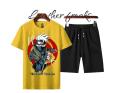 Kakashi Hatake Naruto Anime Printed Cotton Half Sleeves O Neck Short & T Shirt For Men & Boys. 