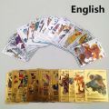 54Pcs 27Pcs Metal Gold Silver Pokemon Cards English Version Charizard Pikachu Trainer Card Game Collection Battle Toys Child Gift. 