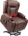 WILDSTONE - ROYAL SERIES ELECTRIC LIFTER RECLINER SOFA WITH HEAT & VIBRATION FUNTION. 