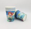 MERMAID THEME CUPS PACK OF 10 PAPER CUPS. 