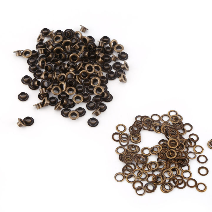 100 Pcs 4,5,6mm Metal Eyelets Washer Grommet Scrapbook Leather Craft Repairing