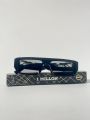 Trendy  Black Rectangle Sunglasses for Men & Women -  Gold Panther Design + FREE 35ML Perfume Tester | TikToker Glasses. 