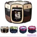 Portable Folding Pet tent Dog House Cage Dog Cat Tent Playpen Puppy Kennel Easy Operation Octagon Fence. 