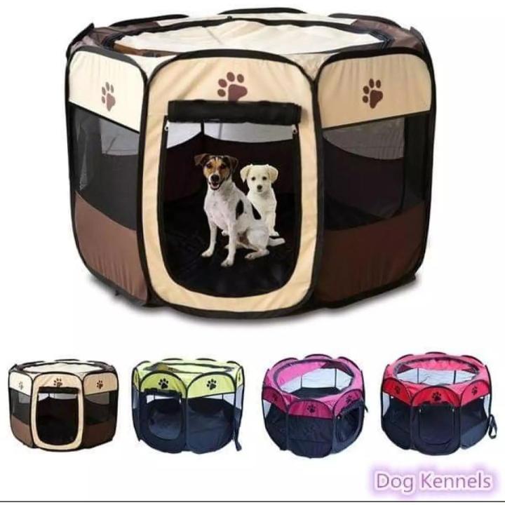 Portable Folding Pet tent Dog House Cage Dog Cat Tent Playpen Puppy Kennel Easy Operation Octagon Fence Daraz.pk