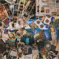 RHS Online 200PCS Retro Basic Material Paper Set Vintage Stickers Memo Album Journal Planner Diary Scrapbooking Sticker. 