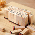 ZOOAIN 2024 Basic diary set, typewriter number and letter seal, DIY diary wooden seal, 40 pieces, 8 options. 