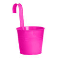 Hanging Flower Pot Sturdy Natural Style Iron Exquisite Metal Bucket for Balcony. 