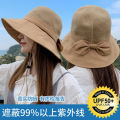 Fisherman hat hat female summer big edge sunscreen UV outdoor travel cover face Japanese wild sun shade hat. 