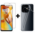 Tecno Spark 10c Glass Protector Polish Screen Tempered + Back Protector Transparent Hydrogel Soft Film jell Protection For Tecno Spark 10c - EasyToBuy. 
