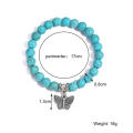 Yoga bracelet Natural stone beads bracelet Handmade Lady girl gift Chakra bracelet  bracelet 8mm Blue  bracelet for Meditation Yoga practice Stress relief Spiritual healing Fashion accessory. 