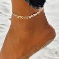 Gold Color Sequins Anklet For Women Beach Foot jewelry. 