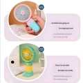 Portable Mini USB Rechargeable Fan Desktop Handheld Big Wind Cartoon Design for Kids Students RV Outdoor Use Electric Plastic. 