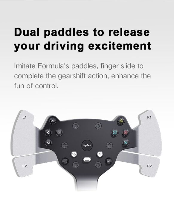 PXN%20V10%20Gaming%20Racing%20Steering%20Wheel%20270/900%C2%B0%20Degree%20Dynamic%20Force%20Feedback%20and%20Magnetic%20Pedals,%206+1%20Shifter%20-%20Image%205