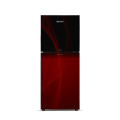 Orient Crystal 380I 380 Liters Inverter Refrigerator Glass Door Glaze Red Japanese Compressor. 
