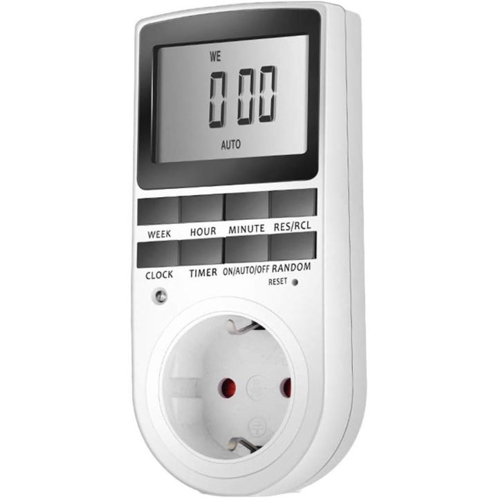 2 x NOVKIT Digital Security Timer Plug Socket Programmable Switch Timer with 10 ON-Off Programs and Random Mode for Home and Indoor (230V, 13A, 2900W)