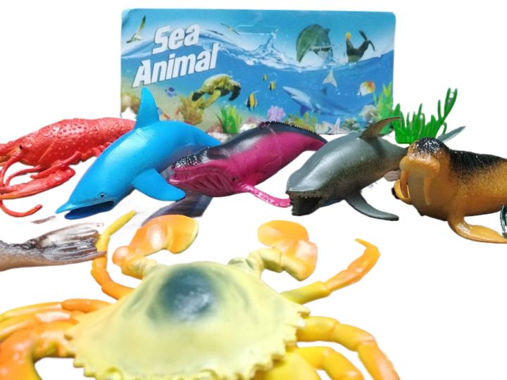 Sea Ocean Animals Plastic toys set for Kids 10pcs